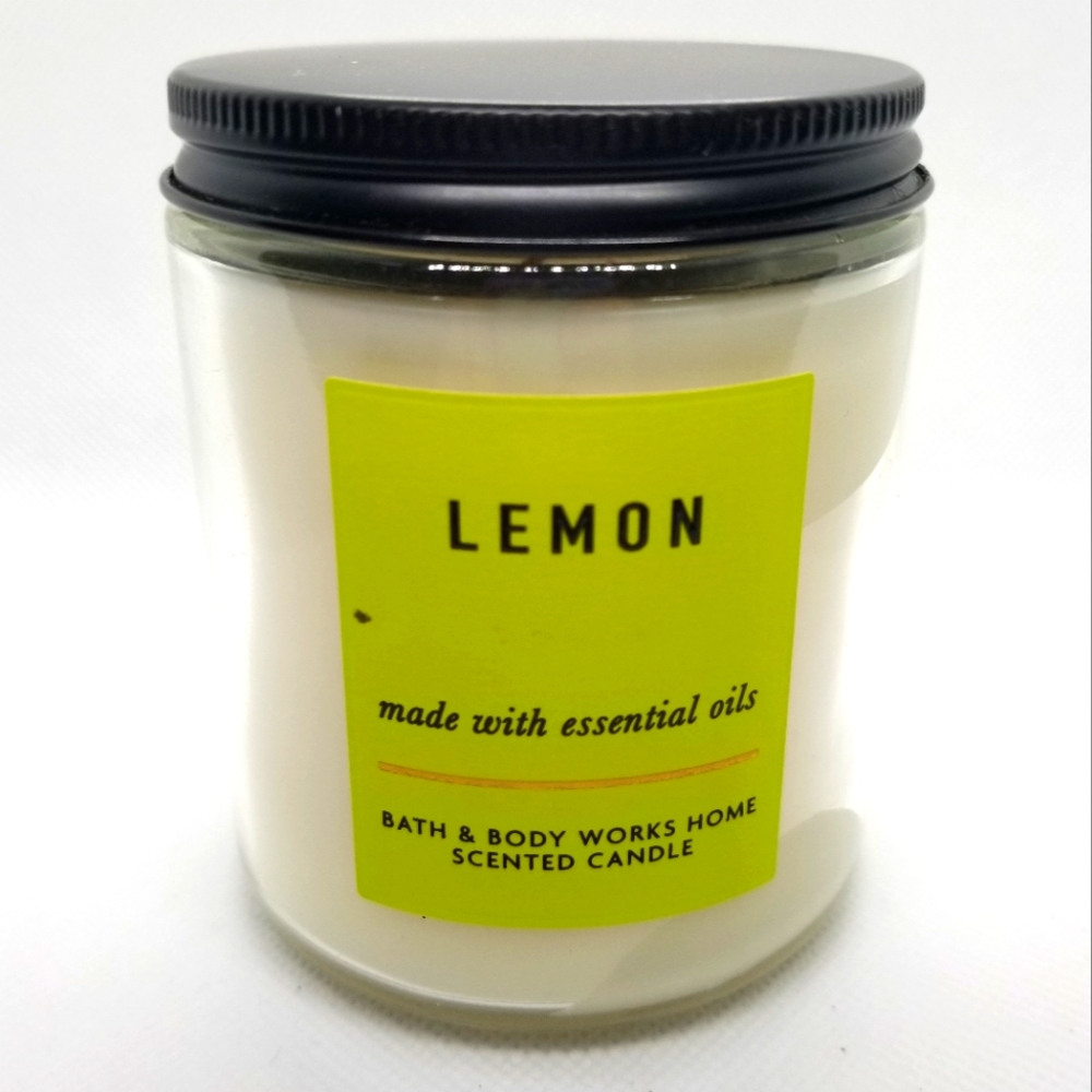 Bath & Body Works Lemon Soy Wax Blend Lead Free Wick 3.5" Jar Candle